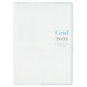 グリッドダイアリー 2021 マンスリータイプ A5 ホワイト DUB-A502M-21W