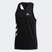 オウン ザ ラン 3ストライプス PB シングレット / Own the Run 3-Stripes PB Singlet IDE48 FP7540 ブラック J/Oサイズ [ランニングシャツ メンズ]
