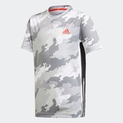ボールド AEROREADY グラフィック 半袖Tシャツ BOLD AEROREADY GRAPHIC TEE IWW43 GE0558 ホワイト/グレーワン/ハイレゾレッド/ブラック J150 [ウェアキッズ用]