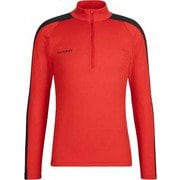 パフォーマンス サーマル ジップ ロングスリーブ アジアンフィット メン Performance Thermal Zip Longsleeve AF Men 1016-00091 3457 magma-black Sサイズ(日本：Mサイズ) [アウトドア カットソー メンズ]