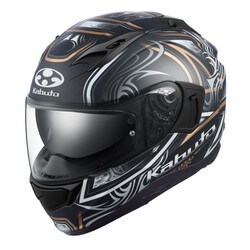 フルフェイス KAMUI 3 JAG フラットブラックゴールド Lサイズ 頭周のめやす：59-60cm 596798