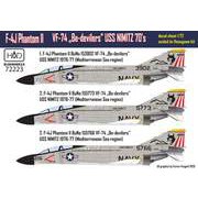 HAD72223 F-4J VF-74 ビ・デビラーズ USS ニミッツ 1970年代 パート1 [1/72スケール エアクラフト用デカール]