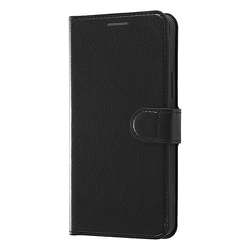 RT-P27ELC1/BB [iPhone 12/12 Pro 用 耐衝撃 手帳型ケース シンプル マグネット ブラック ブラック]