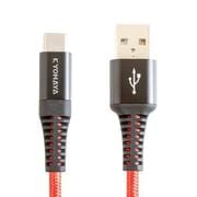 USB Type-C ケーブル 屈曲10万回耐久 70cm レッド JK10M070CRD