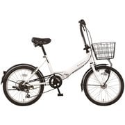 折りたたみ自転車 リブレット206-C 20インチ 外装6段 ホワイト MC-21-005