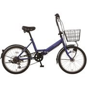 折りたたみ自転車 リブレット206-C 20インチ 外装6段 ダークブルー MC-21-005