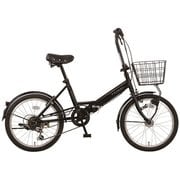 折りたたみ自転車 リブレット206-C 20インチ 外装6段 ブラック MC-21-005