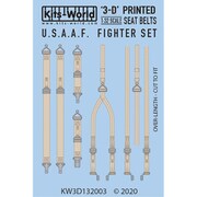 KW3D132003 3Dデカールシート 1/32 WW.II アメリカ陸軍 戦闘機 シートベルトセット [ディティールアップパーツ]