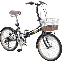 折りたたみ自転車 エリーサFDB207 20インチ 外装6段変速 ダークネイビー YG-1227
