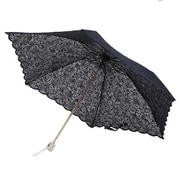 折りたたみ傘 晴雨兼用 オパールサラサ ミニ 50cm 手開き式 グラスファイバー ネイビー 27-8904