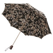 折りたたみ傘 晴雨兼用 SBK190B 絹ジャカード 50cm 手開き式 ろうけつ染め ブラック 27-6972