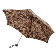 折りたたみ傘 晴雨兼用 SBK190C 絹ジャカード ミニ 50cm 手開き式 ろうけつ染め ブラウン 27-8902