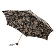 折りたたみ傘 晴雨兼用 SBK190C 絹ジャカード ミニ 50cm 手開き式 ろうけつ染め ブラック 27-8902