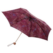 折りたたみ傘 晴雨兼用 SBK938C 絹ジャカード ミニ 50cm 手開き式 ろうけつ染め ワイン 27-8902