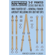KW3D132004 1/32 WW.I ジェネラルフォッカーDVII シートベルトセット(3Dデカール) [ディティールアップパーツ]