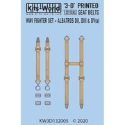 KW3D132005 1/32 WW.I アルバトロスDII、DIII、DV(a) シートベルトセット(3Dデカール) [ディティールアップパーツ]