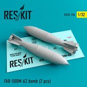 RSK32-0134 1/32 FAB-500M-62 ロシア500kg航空爆弾 (2個入り) [プラモデル用 ディテールアップパーツ]