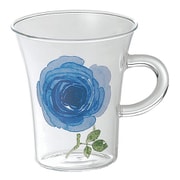 English Rose イングリッシュローズ 耐熱ガラス 天開マグ ブルー 49P116