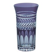 江戸切子 菱重ね 一口ビール （化粧箱入） 紫 580-198-7