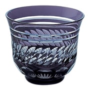 650-198-7 [江戸切子 菱重ね 冷茶 （化粧箱入） 紫]