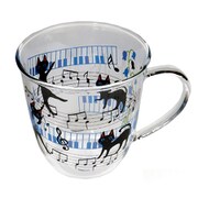 NEKOにゃ～ご 耐熱腰丸マグ 音符 NKO-1017