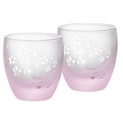 桜の舞 ガラス 丸酒杯 ペア 16-753-5