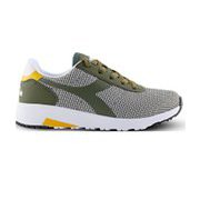 174385 [diadora（ディアドラ） 174385 EVO RUN GS レディース・スニーカー 24.0cm グリーン×マッシュルーム]