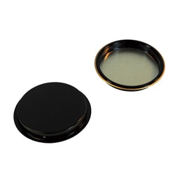 H21 [ふすま用引き手 径60mm 金丸 黒/底白/金縁]