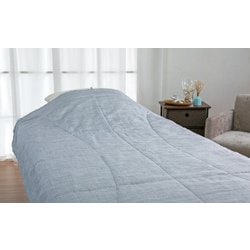 1541048000750 きぎの暮らし 本麻肌掛けふとん 140×200cm 日本製 麻布団 300g 麻100％ ミディアムブルー