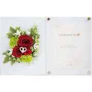 フラワーフォトフレームアレンジWhite Red