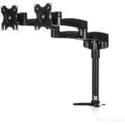 ARMDUAL 2面デュアル液晶モニターアーム 24インチ対応 水平可動式アーム クランプ式/グロメット式固定