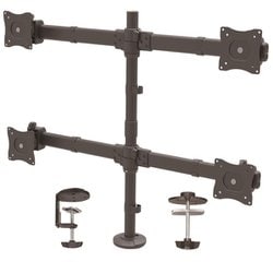 ARMQUAD 4面マルチ液晶モニターアーム 27インチ対応 水平可動式アーム クランプ式/グロメット式固定