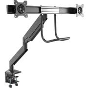 ARMSLMBARDUO 2面デュアル液晶モニターシングルアーム 32インチ対応 多関節フルモーション クランプ式/グロメット式固定