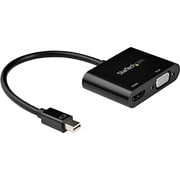 MDP2VGAHD20 Mini DisplayPort - HDMI/VGA変換アダプタ HDMI 2.0(4K/60Hz)またはVGA(1080p)出力 Thunderbolt 2 互換ディスプレイアダプタ
