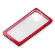 PG-20GGT06RD [iPhone 12/iPhone 12 Pro 用 ガラスタフケース スクエアタイプ レッド]