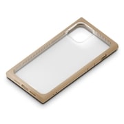 PG-20GGT07BE [iPhone 12/iPhone 12 Pro 用 ガラスタフケース スクエアタイプ ベージュ]