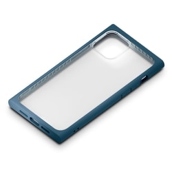 PG-20GGT08NV [iPhone 12/iPhone 12 Pro 用 ガラスタフケース スクエアタイプ ネイビー]