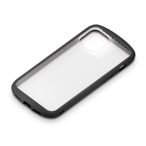 PG-20HGT01BK [iPhone 12 Pro Max 用 ガラスタフケース ラウンドタイプ ブラック]