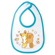 キャラクターグッズ タヌキとキツネ よだれかけ 水色