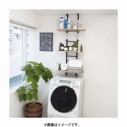 突っ張り式洗濯機ラック 棚3枚type ブラック SYM-300 BK