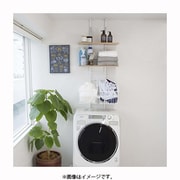 SYM-301 WH [突っ張り式洗濯機ラック 棚2枚+バスケット2個 type ホワイト]