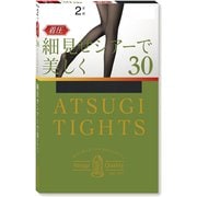 ATSUGI TIGHTS(アツギタイツ) 細見せシアーで美しく 30デニール M-Lサイズ ブラック 2足組 FP90132P