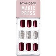 ネイルチップ 手の爪用 MJP202 ダッシングディバ マジックプレス 30枚 Burgundy Sparkling