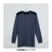 男の冬支度 ボア切替 長袖 丸ネック インナーシャツ メンズ NA Mサイズ K0320N-M-NA