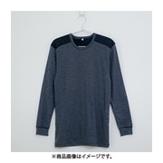 男の冬支度 ボア切替 長袖 丸ネック インナーシャツ メンズ NA LLサイズ K0320N-LL-NA