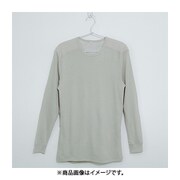 男の冬支度 ボア切替 長袖 丸ネック インナーシャツ メンズ HGY Mサイズ K0320N-M-HGY
