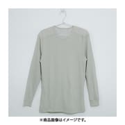 男の冬支度 ボア切替 長袖 丸ネック インナーシャツ メンズ HGY Lサイズ K0320N-L-HGY