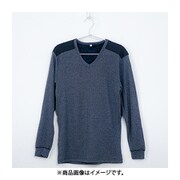 男の冬支度 ボア切替 長袖 Vネック インナーシャツ メンズ NA Mサイズ K0321N-M-NA