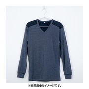 男の冬支度 ボア切替 長袖 Vネック インナーシャツ メンズ NA LLサイズ K0321N-LL-NA