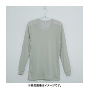 男の冬支度 ボア切替 長袖 Vネック インナーシャツ メンズ HGY Lサイズ K0321N-L-HGY